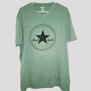 Converse Green Short Sleeve Tee with Black Star Logo